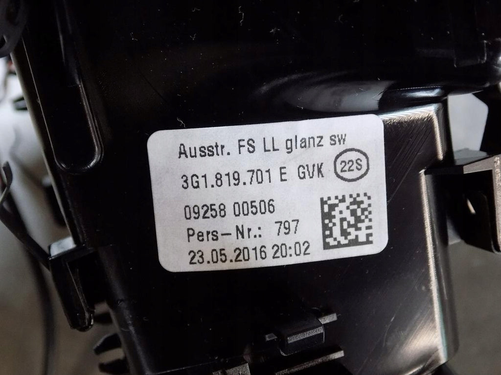 VW PASSAT B8 AIR SUPPLY GRILLE LEFT 3G1819701