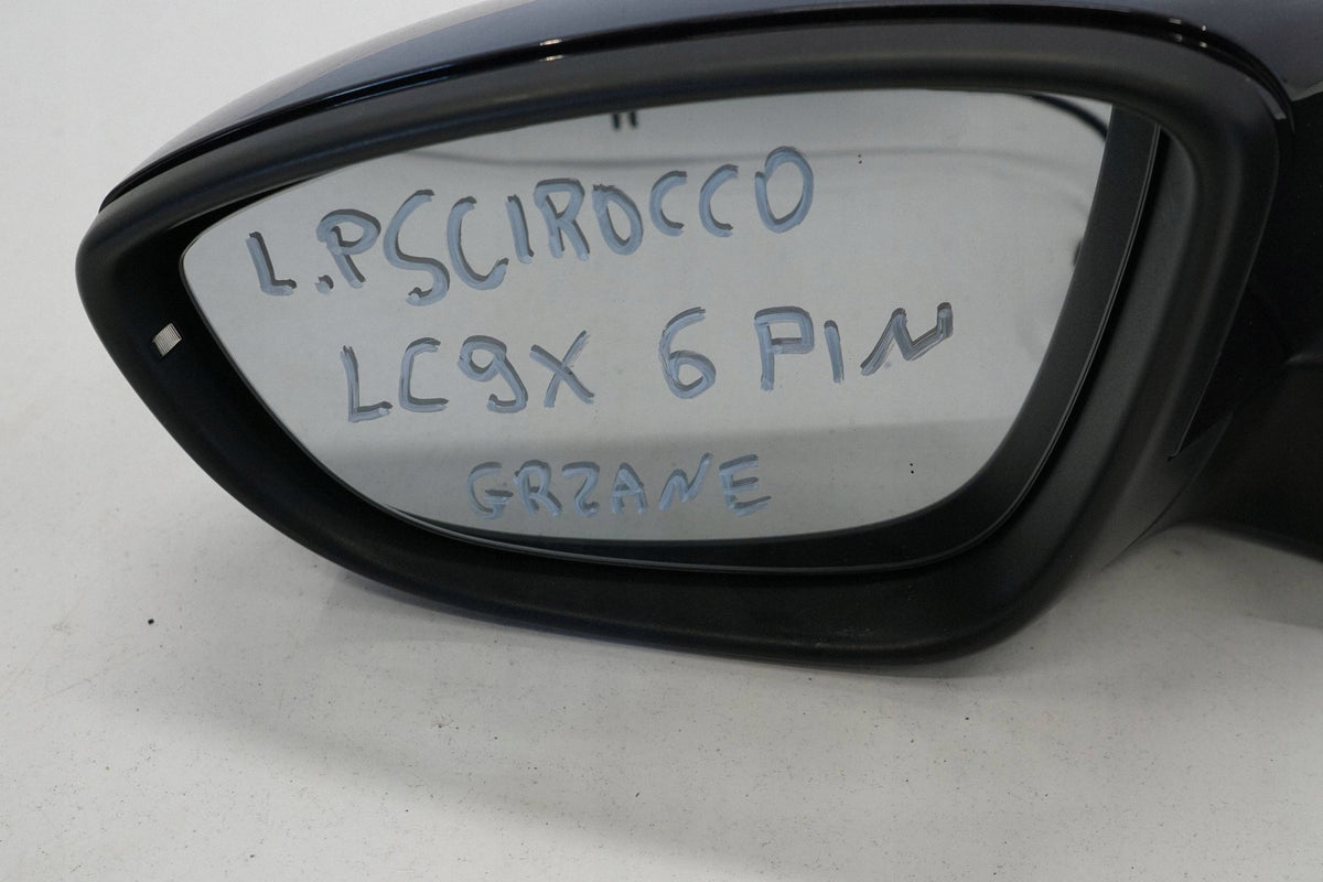 VW SCIROCCO 13R MIRROR LEFT 6PIN HEATED LC9X ENGLISHMAN