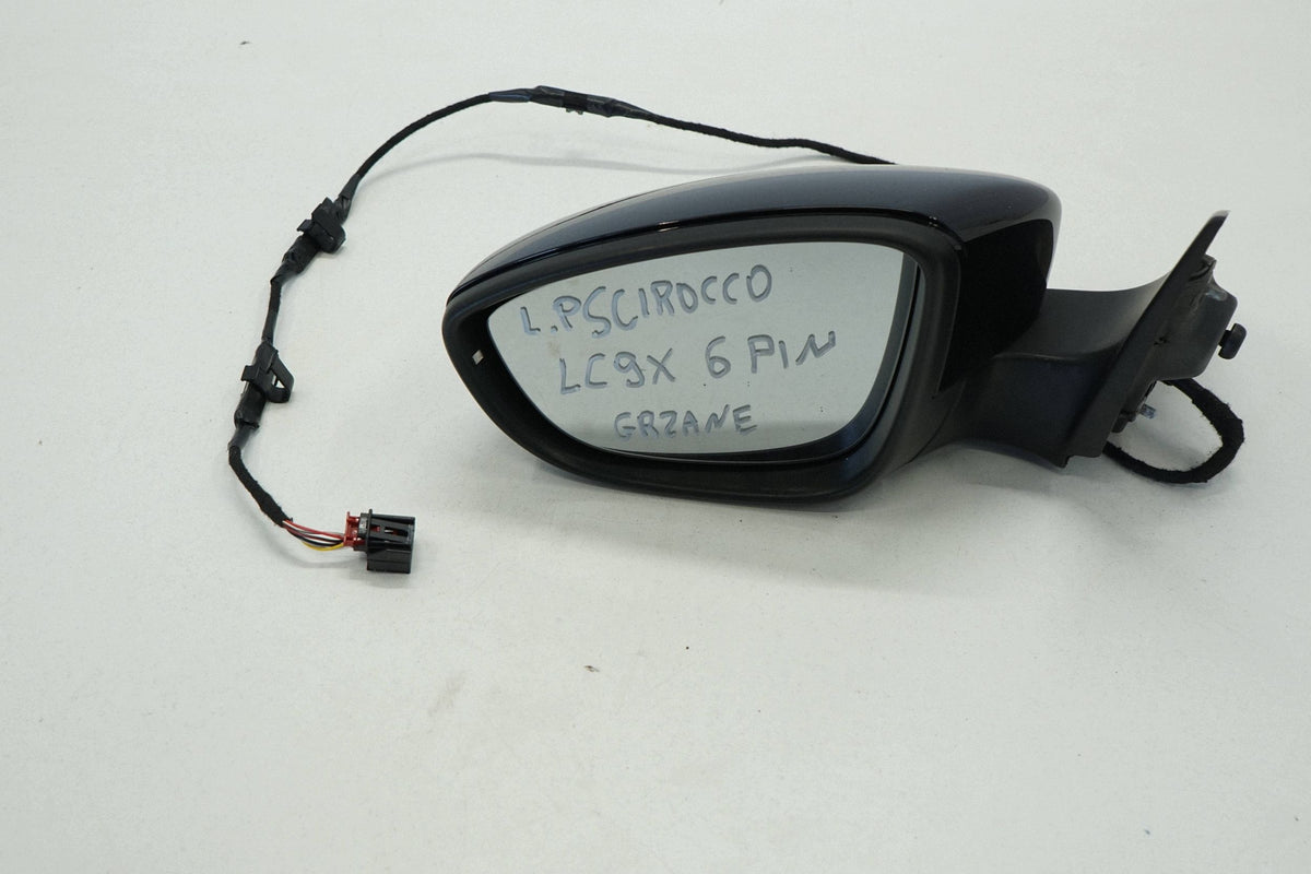 VW SCIROCCO 13R MIRROR LEFT 6PIN HEATED LC9X ENGLISHMAN