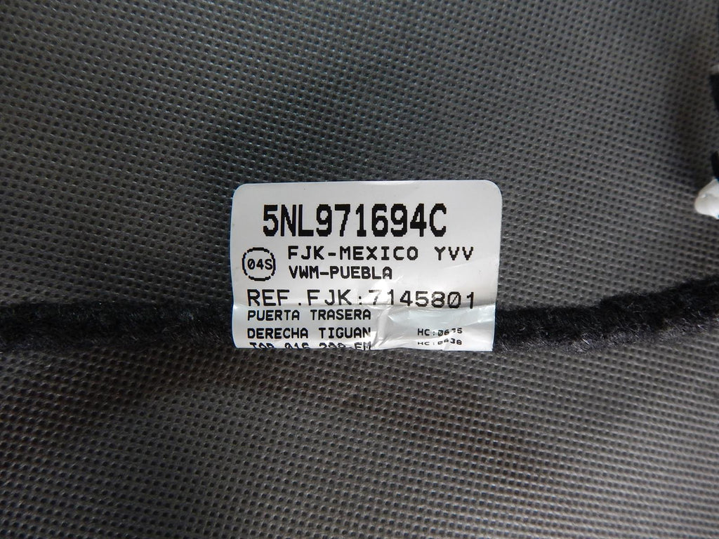 VW TIGUAN II DOOR HARNESS RIGHT REAR 5NL971694C