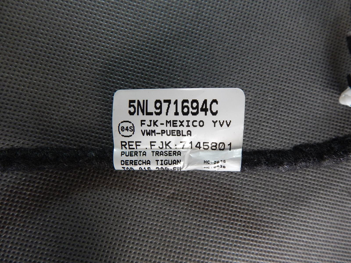 VW TIGUAN II DOOR HARNESS RIGHT REAR 5NL971694C