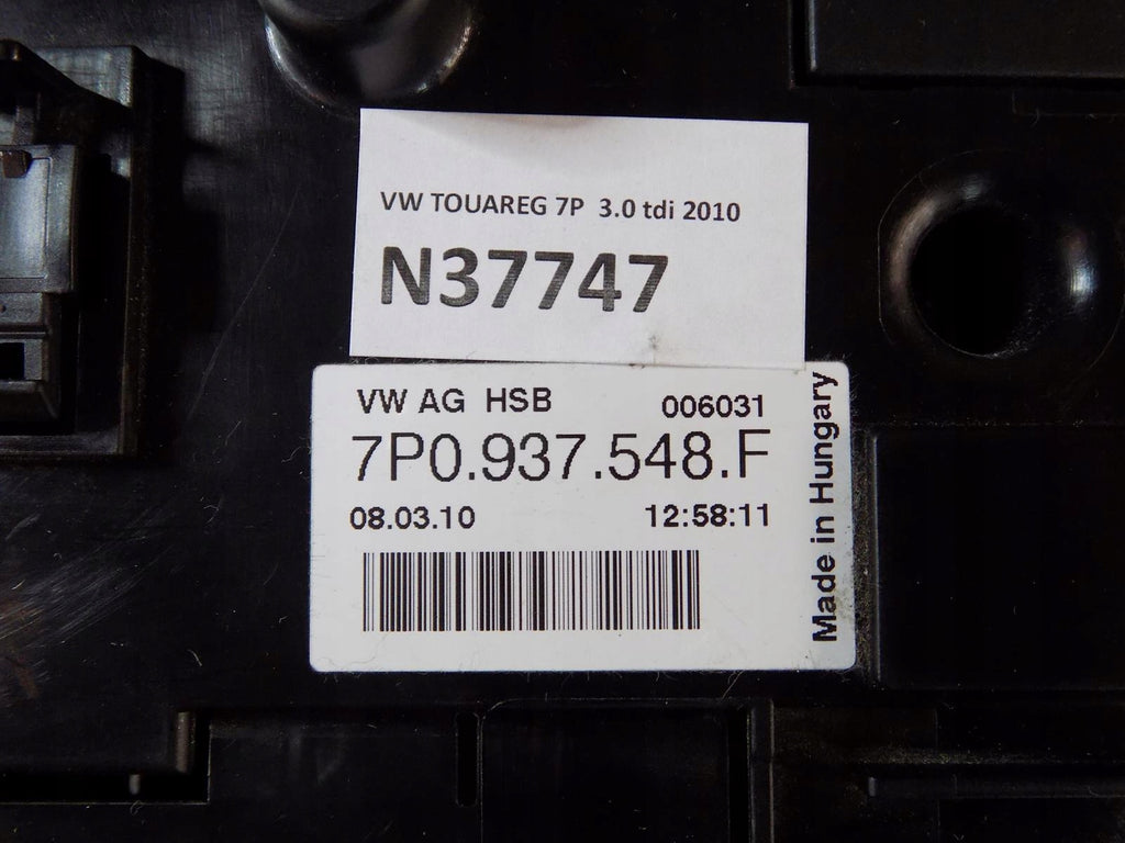 VW TOUAREG 7P FUSE BOX 7P0937548F