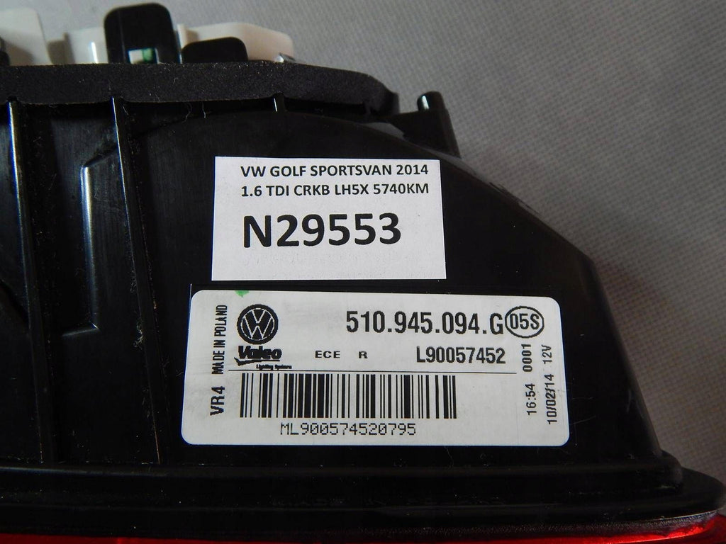Volkswagen Golf Sportsvan Lamp right rear flap 510945094G N29553