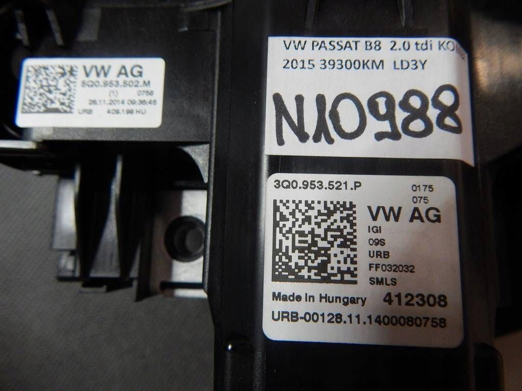 Volkswagen PASSAT B8 Combined Switch 3Q0953521P 5Q0953502M