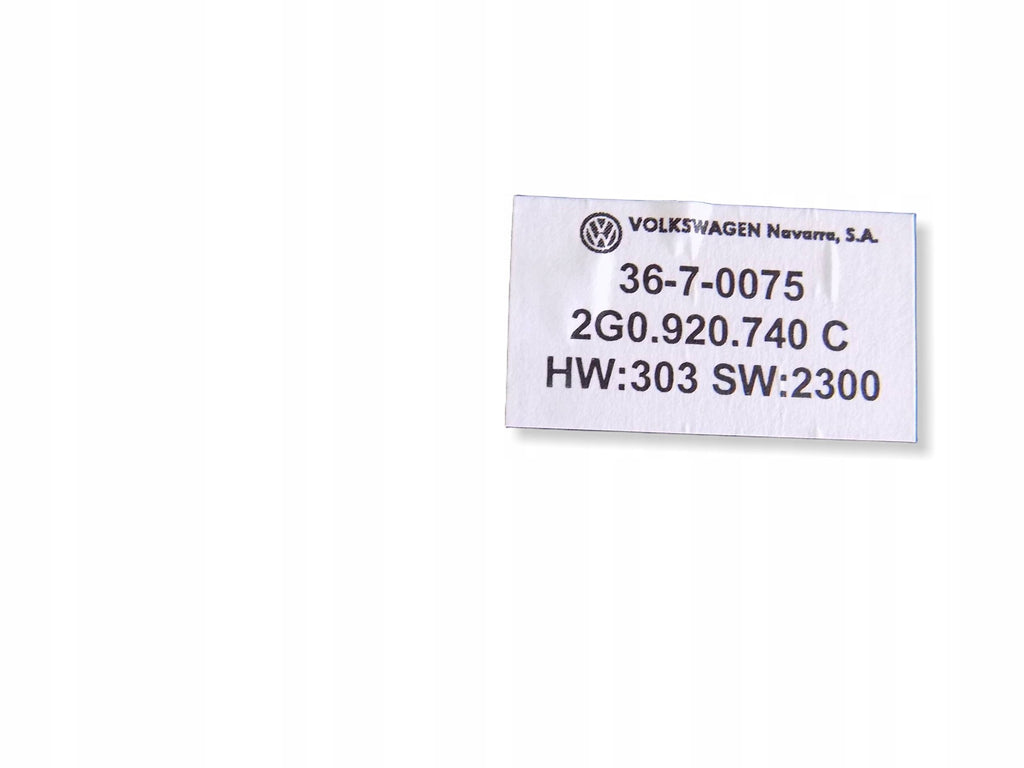 Volkswagen Polo VI 2G Counter clocks 2G0920740C