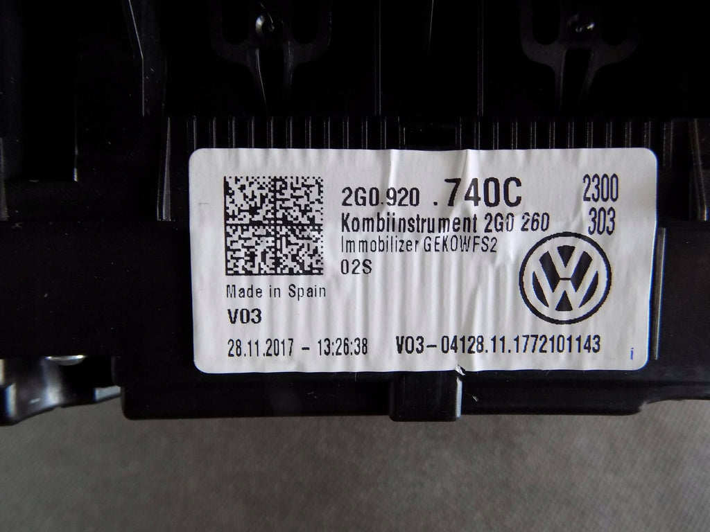 Volkswagen Polo VI 2G Counter clocks 2G0920740C